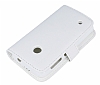 Nokia Lumia 530 Czdanl Yan Kapakl Beyaz Deri Klf - Resim: 3