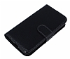Nokia Lumia 530 Czdanl Yan Kapakl Siyah Deri Klf - Resim 1