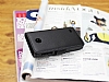 Nokia X / X Plus Czdanl Yan Kapakl Siyah Deri Klf - Resim 2