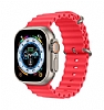 Ocean Apple Watch Ultra Krmz Silikon Kordon (49mm)