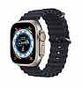 Ocean Apple Watch Ultra Midnight Silikon Kordon (49mm)