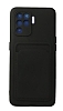 Oppo Reno 5F Kartlkl Kamera Korumal Siyah Klf
