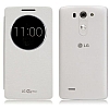 Orjinal LG G3 S / G3 Beat Uyku Modlu Pencereli Beyaz Deri Klf - Resim 2