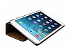 Pierre Cardin iPad Air / iPad 9.7 Standl Yan Kapakl Krmz Deri Klf - Resim 2