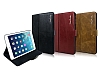 Pierre Cardin iPad Air / iPad 9.7 Standl Yan Kapakl Krmz Deri Klf - Resim 3
