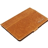 Pierre Cardin iPad Mini / Mini 2 / Mini 3 Standl Yan Kapakl Kahverengi Deri Klf - Resim: 1