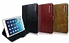 Pierre Cardin iPad Mini / Mini 2 / Mini 3 Standl Yan Kapakl Kahverengi Deri Klf - Resim: 5