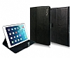 Pierre Cardin iPad Mini / Mini 2 / Mini 3 Standl Yan Kapakl Siyah Deri Klf - Resim: 5
