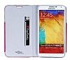 Pierre Cardin Samsung N9000 Galaxy Note 3 Standl Kapakl Pembe Deri Klf - Resim: 3