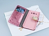 PinShang Samsung Galaxy E7 Tal Standl Czdan Rugan Pembe Klf - Resim: 3