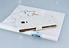 PinShang Samsung Galaxy Note Edge Tal Kapakl Czdan Beyaz Klf - Resim: 3