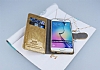 PinShang Samsung Galaxy S6 Edge Tal Standl Czdan Rugan Gold Klf - Resim: 3