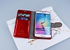 PinShang Samsung Galaxy S6 Edge Tal Standl Czdan Rugan Krmz Klf - Resim: 3
