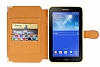 PinShang Samsung Galaxy Tab 3 Lite 7.0 Tal Kapakl Czdan Ak Pembe Klf - Resim 2
