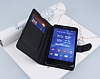 PinShang Sony Xperia Z2 Tal Standl Czdan Silver Klf - Resim 1