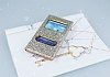 Pinshang Samsung i9300 Galaxy S3 Pencereli Simli Gold Klf - Resim 2