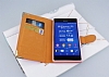 PinShang Sony Xperia Z3 Tal Kapakl Czdan Pembe Klf - Resim: 3