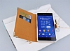 PinShang Sony Xperia Z3 Tal Kapakl Czdan Beyaz Klf - Resim: 3