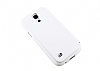 PIPILU Samsung i9190 Galaxy S4 mini nce Yan Kapakl Standl Beyaz Deri Klf - Resim 1