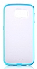 PIPILU Samsung i9800 Galaxy S6 Mavi Silikon Kenarl effaf Rubber Klf - Resim: 1