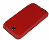 Pipilu Samsung N7100 Galaxy Note 2 Standl nce Yan Kapakl Krmz Klf - Resim: 3
