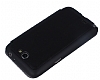 Pipilu Samsung N7100 Galaxy Note 2 Standl nce Yan Kapakl Siyah Klf - Resim 2