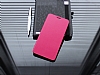 Pipilu Samsung N9100 Galaxy Note 4 Standl nce Yan Kapakl Pembe Klf - Resim: 2