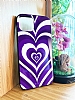 Dafoni Glossy iPhone 7 / 8 Purple Hearts Klf - Resim: 3