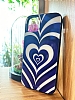 Dafoni Glossy iPhone XR Purple Hearts Klf - Resim: 5