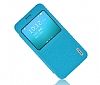 Remax Samsung i9600 Galaxy S5 Uyku Modlu Pencereli Mavi Klf - Resim 4
