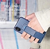 Roar Aura iPhone X / XS Standl Mavi Silikon Klf - Resim 5