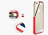 Rock Enchanting iPhone 6 Plus / 6S Plus Beyaz Silikon Kenarl effaf Rubber Klf - Resim 1