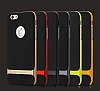 Rock iPhone 6 / 6S Fme Metalik Kenarl Siyah Silikon Klf - Resim: 6