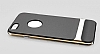 Rock iPhone 6 Plus / 6S Plus Gold Metalik Kenarl Siyah Silikon Klf - Resim 10
