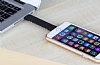 Rock iPhone 6 / 6S USB Lightning Kablolu Gri Rubber Klf - Resim 2