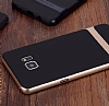 Rock Royce Samsung Galaxy Note FE Lacivert Metalik Kenarl Siyah Silikon Klf - Resim: 5