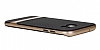 Rock Royce Samsung Galaxy S7 Edge Gold Metalik Kenarl Siyah Silikon Klf - Resim: 1