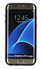 Rock Royce Samsung Galaxy S7 Edge Gold Metalik Kenarl Siyah Silikon Klf - Resim: 2