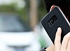 Rock Royce Samsung Galaxy S8 Plus Dark Silver Metalik Kenarl Siyah Silikon Klf - Resim 3