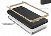 Rock Royce Samsung Galaxy Note 5 Gold Metalik Kenarl Siyah Silikon Klf - Resim 5