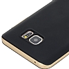 Rock Royce Samsung Galaxy Note 5 Gold Metalik Kenarl Siyah Silikon Klf - Resim: 6