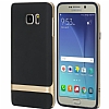 Rock Royce Samsung Galaxy Note 5 Gold Metalik Kenarl Siyah Silikon Klf - Resim: 8