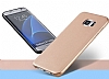 Rock Samsung Galaxy S7 Edge Siyah Deri Rubber Klf - Resim: 3