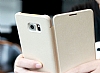 Rock Touch Samsung Galaxy Note 5 nce Yan Kapakl Gold Deri Klf - Resim 3