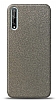 Dafoni Huawei P Smart S Silver Parlak Simli Telefon Kaplama