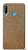 Dafoni Huawei P30 Lite Gold Parlak Simli Telefon Kaplama