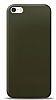 Dafoni iPhone SE / 5 / 5S Metalik Parlak Görünümlü Koyu Yeşil Telefon Kaplama