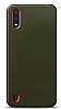 Dafoni Samsung Galaxy A01 Metalik Parlak Grnml Koyu Yeil Telefon Kaplama