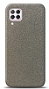 Dafoni Samsung Galaxy A12 Silver Parlak Simli Telefon Kaplama