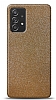 Dafoni Samsung Galaxy A52 Gold Parlak Simli Telefon Kaplama